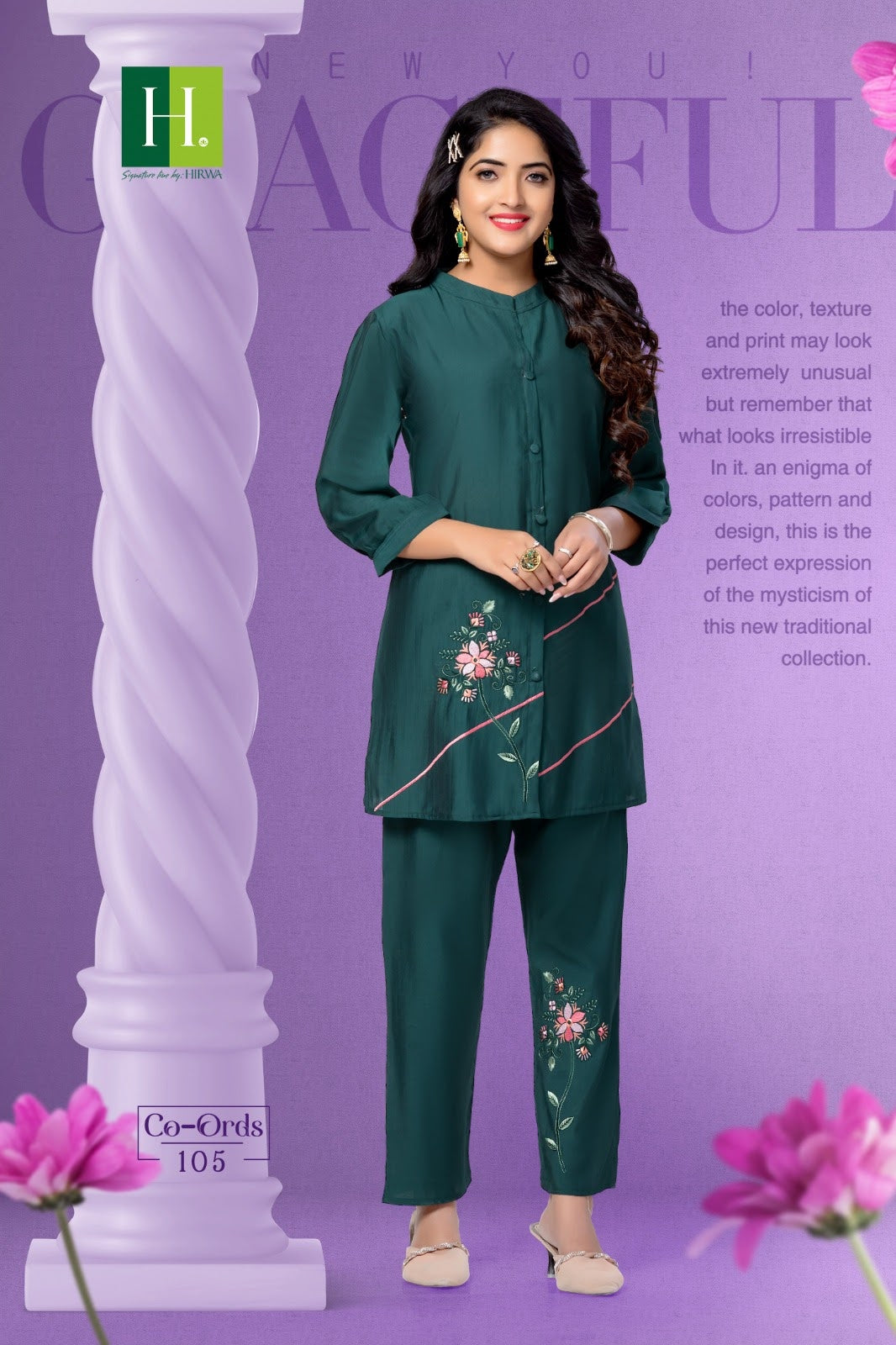 Dn 101 To 106 H Dot Silk Co Ord Set
