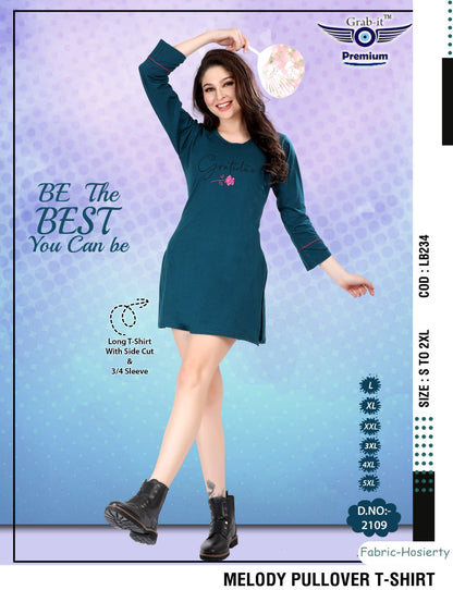 Dn 2109 Grab It Women Long Tshirt