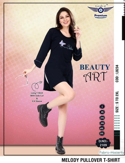 Dn 2109 Grab It Women Long Tshirt