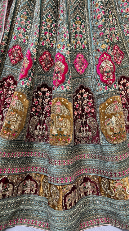 Dn 2582 Abcd Anjani Art Velvet Bridal Lehenga Choli
