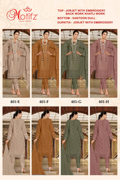 Dn 401 Motifz Georgette Pakistani Salwar Suits