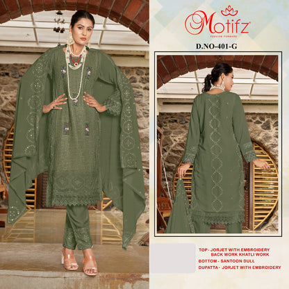 Dn 401 Motifz Georgette Pakistani Salwar Suits
