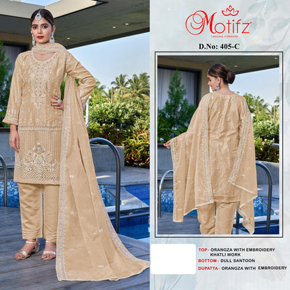 Dno 405 Motifz Organza Pakistani Salwar Suits