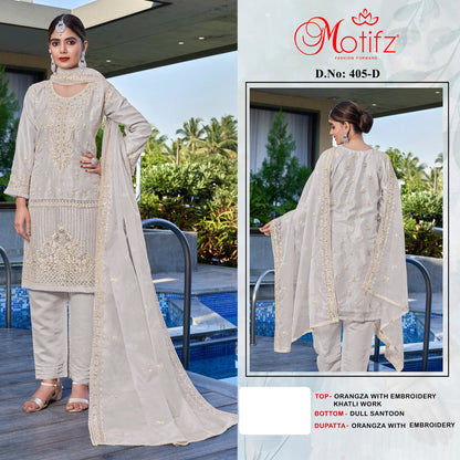 Dno 405 Motifz Organza Pakistani Salwar Suits