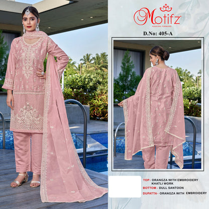 Dno 405 Motifz Organza Pakistani Salwar Suits
