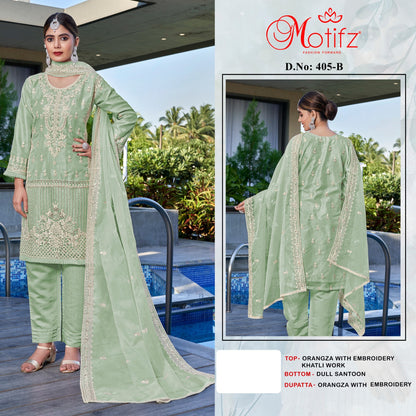 Dno 405 Motifz Organza Pakistani Salwar Suits