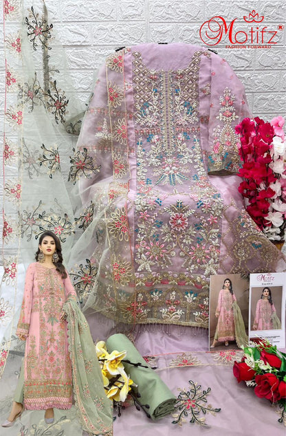 Dno 414 Motifz Organza Pakistani Salwar Suits