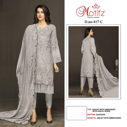 Dno 417 Motifz Georgette Pakistani Salwar Suits