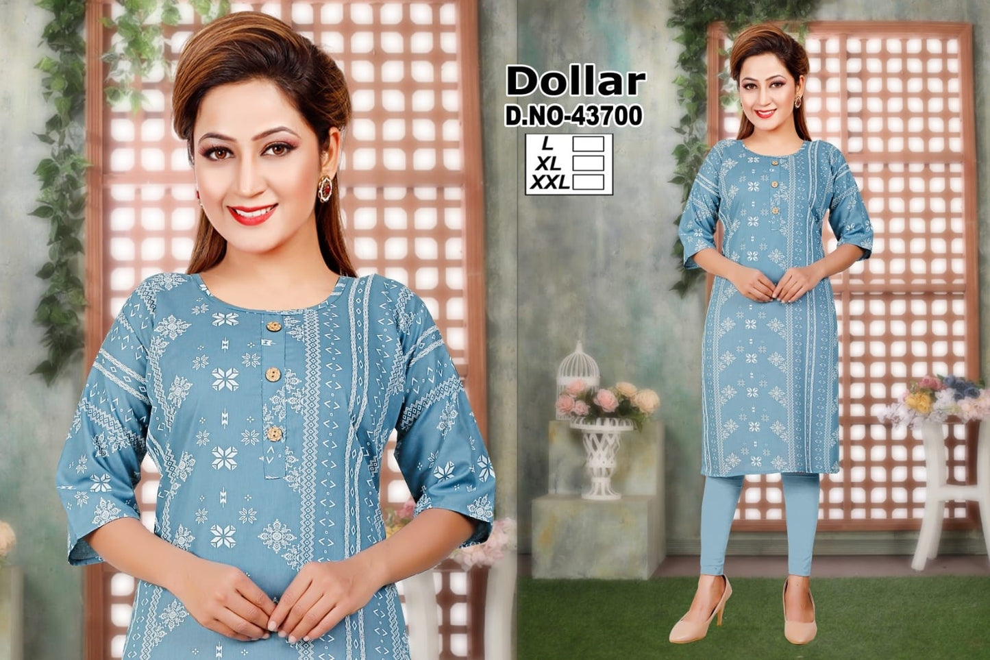 Dollar-A Zoya Rayon Knee Length Kurtis