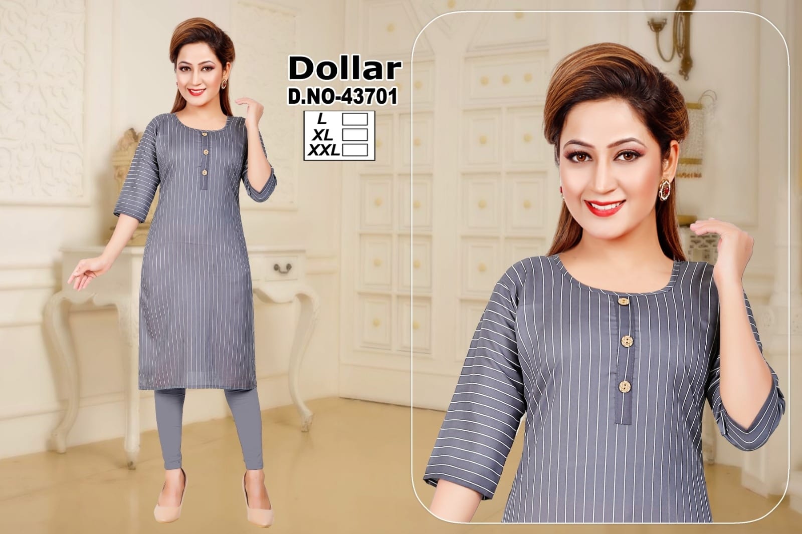 Dollar-A Zoya Rayon Knee Length Kurtis