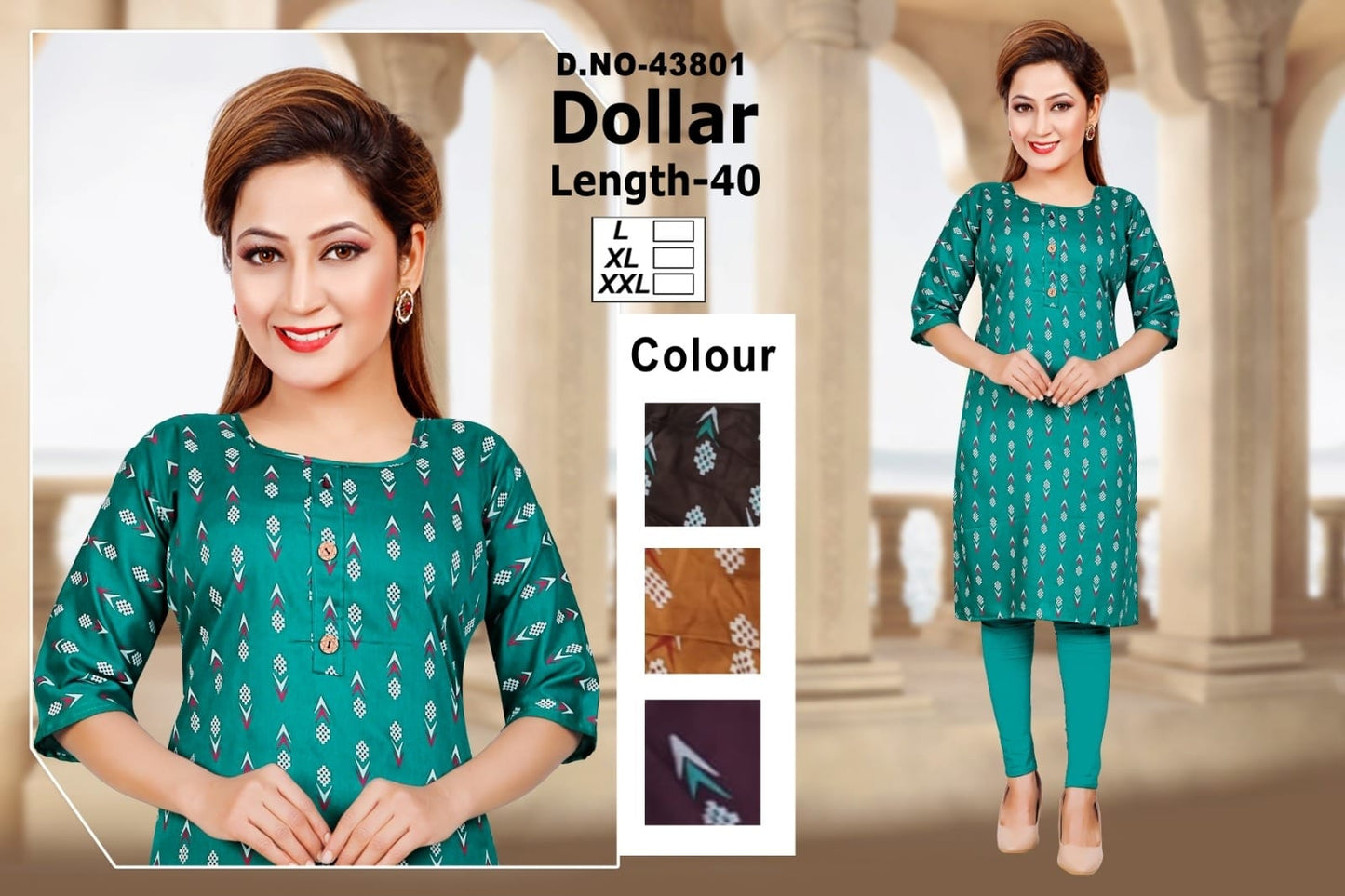 Dollar-A Zoya Rayon Knee Length Kurtis