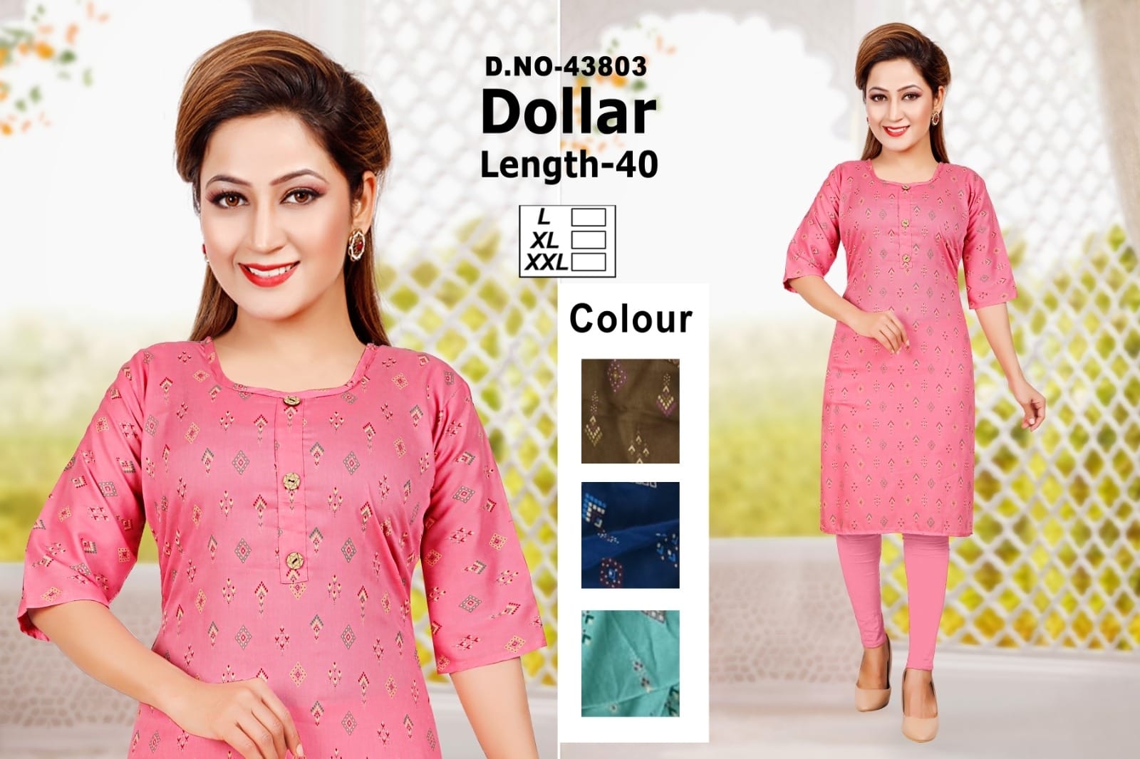 Dollar-A Zoya Rayon Knee Length Kurtis