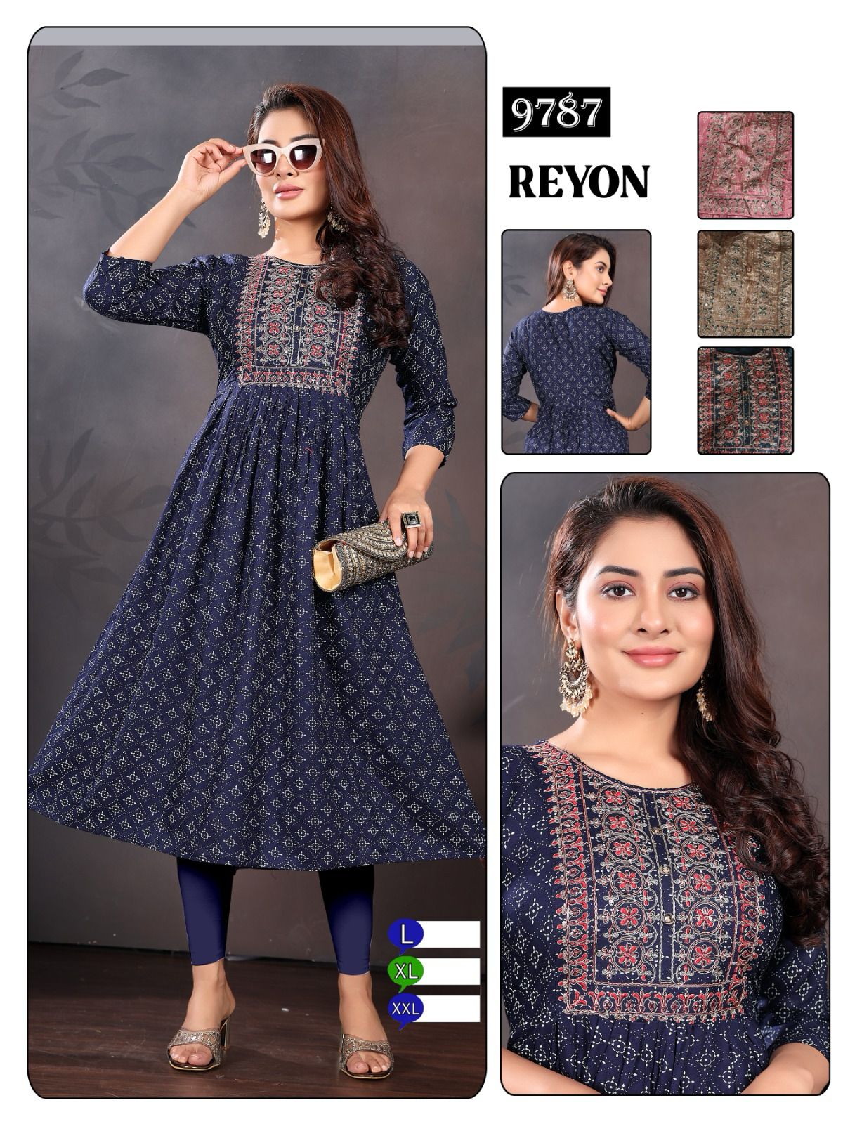 Doori-0801 Mmc Rayon Anarkali Kurtis