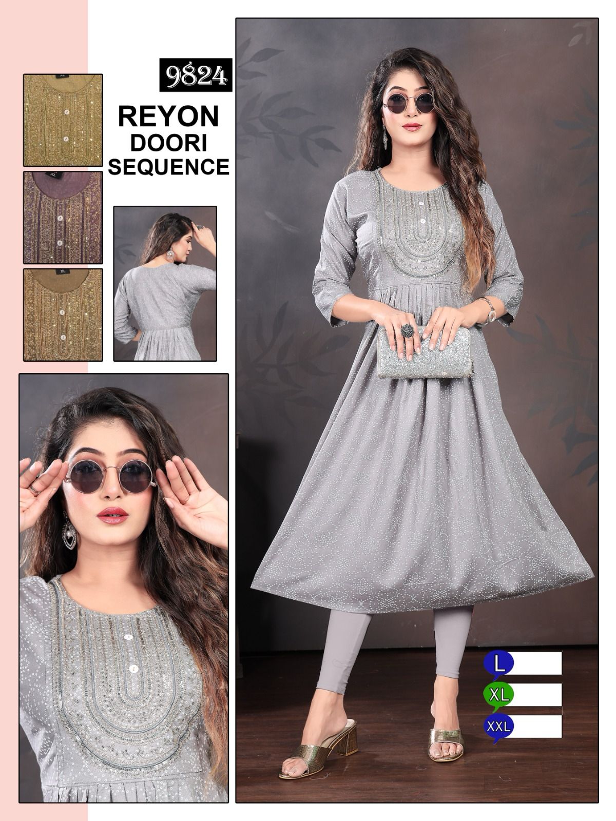 Doori-0801 Mmc Rayon Anarkali Kurtis
