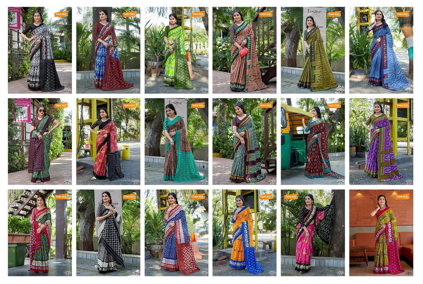 Double Ikkat Vol-1 Maan Cotton Sarees