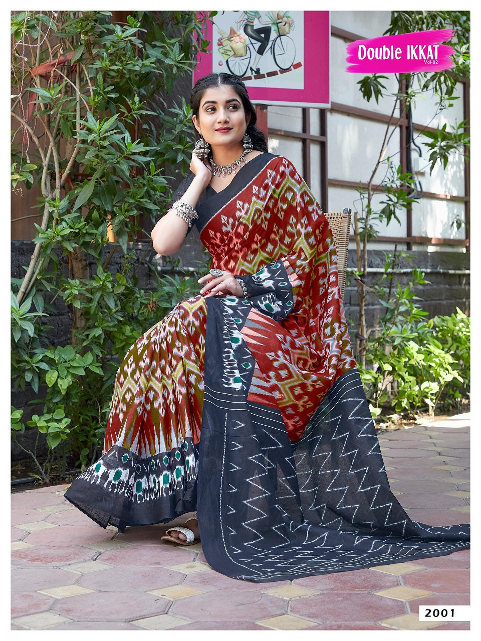 Patola Semi Double Ikat Sarees – AMOUNEE - Handloom & Handicraft