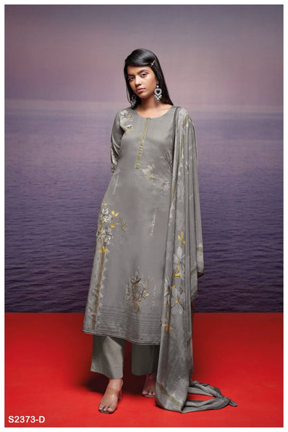 Drea 2373 Ganga Cotton Silk Plazzo Style Suits