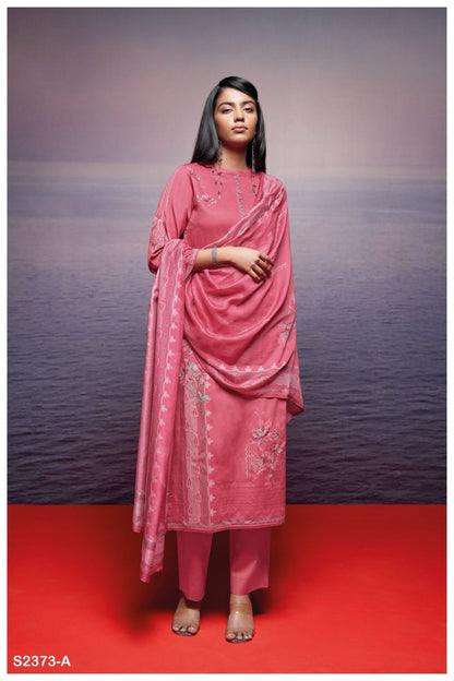 Drea 2373 Ganga Cotton Silk Plazzo Style Suits