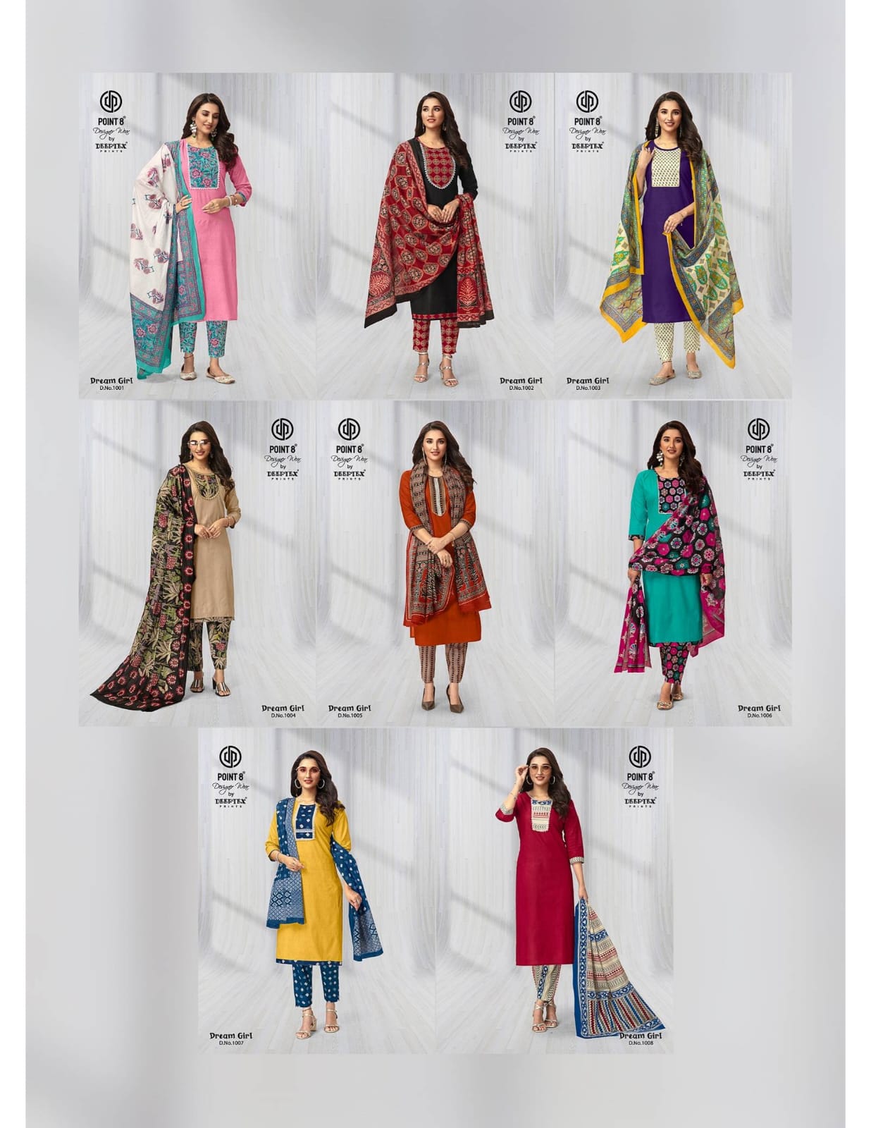 Dream Girl Vol 1 Deeptex Prints Cotton Readymade Pant Style Suits