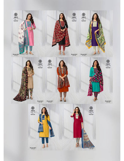 Dream Girl Vol 1 Deeptex Prints Cotton Readymade Pant Style Suits