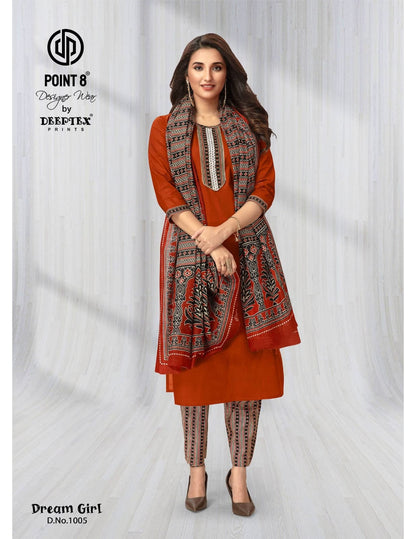 Dream Girl Vol 1 Deeptex Prints Cotton Readymade Pant Style Suits