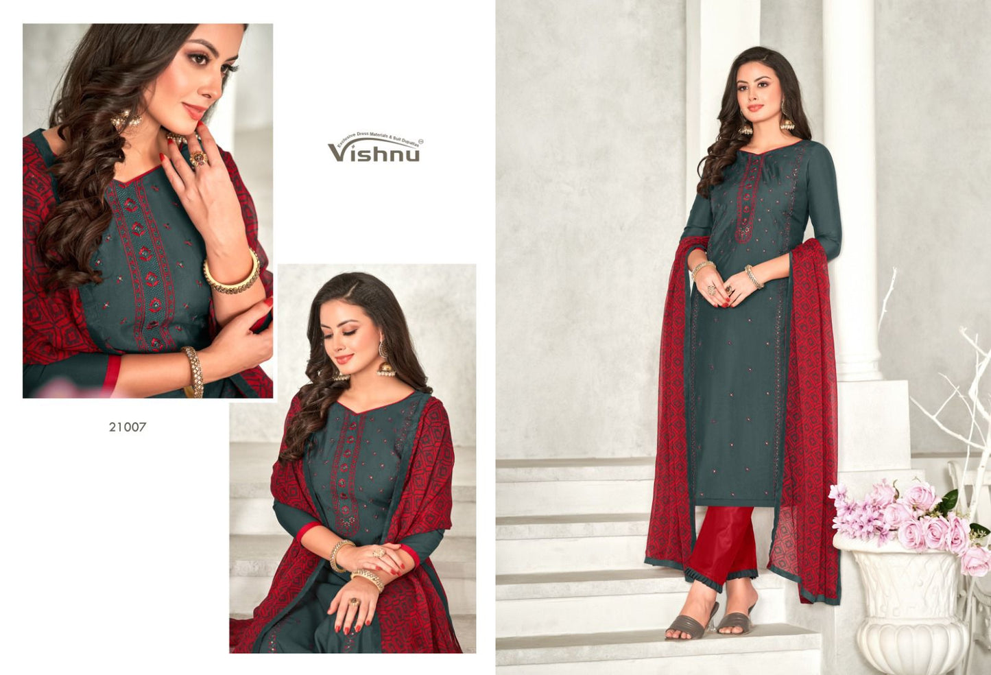 Dermy Cool Vol 21 Vishnu Impex Silk Pant Style Suits
