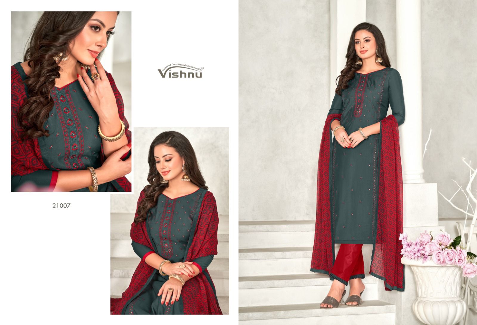 Dermy Cool Vol 21 Vishnu Impex Silk Pant Style Suits