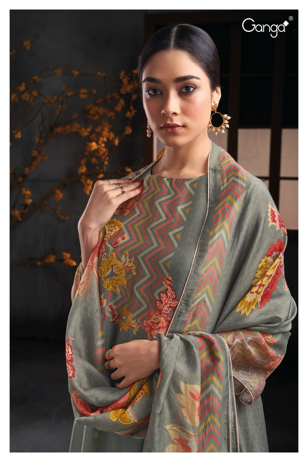 Drew 2093 Ganga Silk Plazzo Style Suits