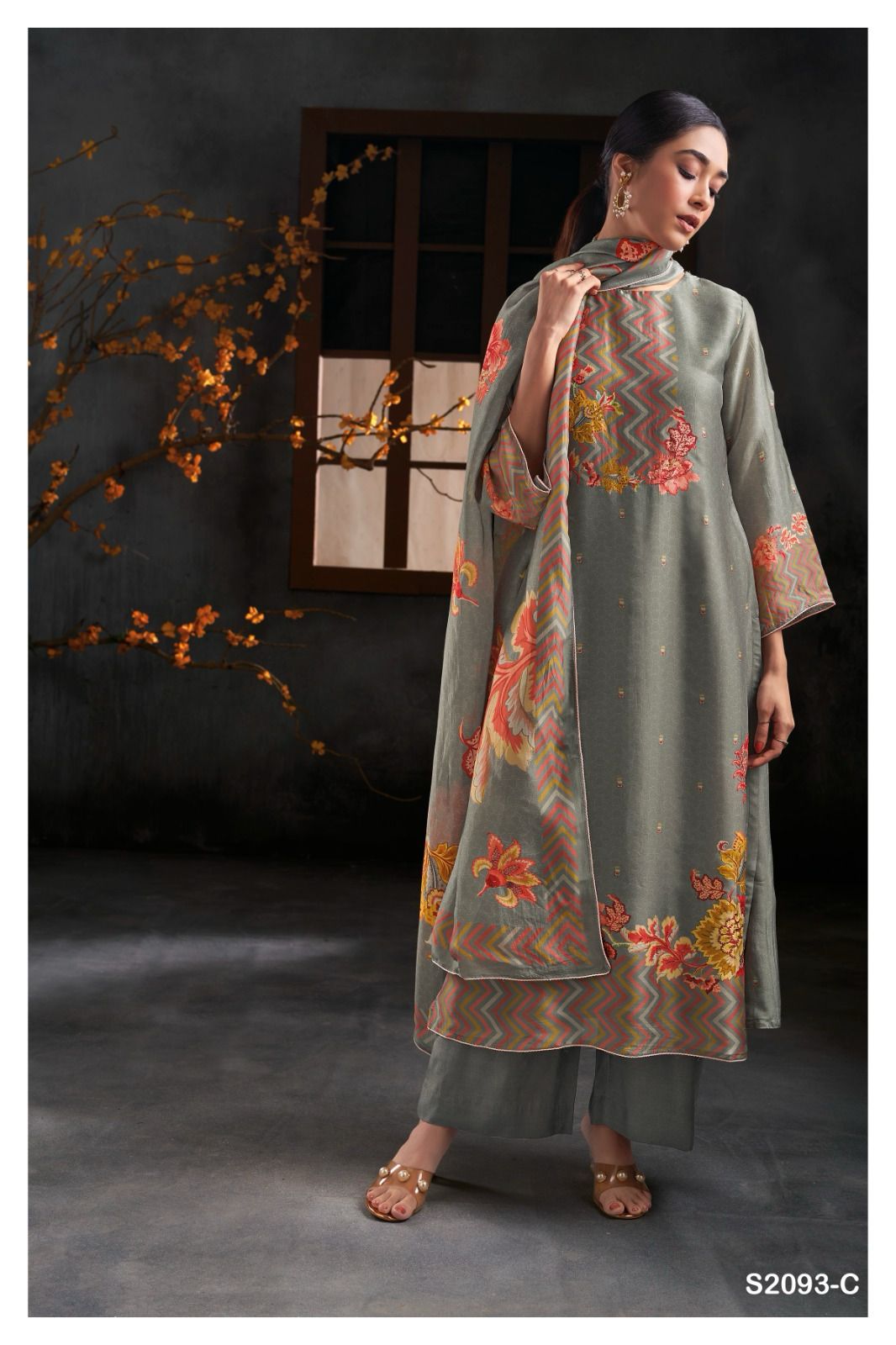 Drew 2093 Ganga Silk Plazzo Style Suits