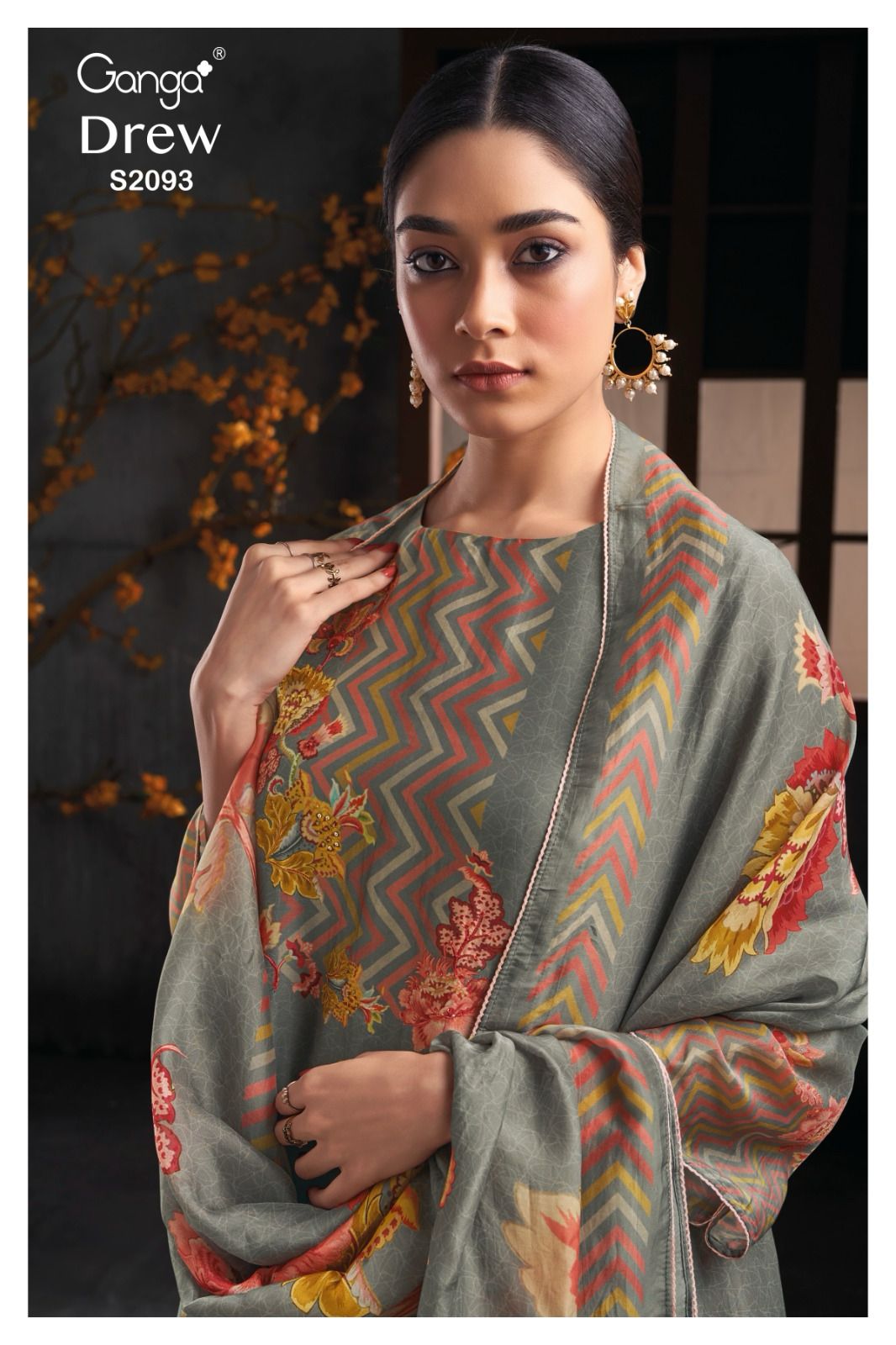 Drew 2093 Ganga Silk Plazzo Style Suits