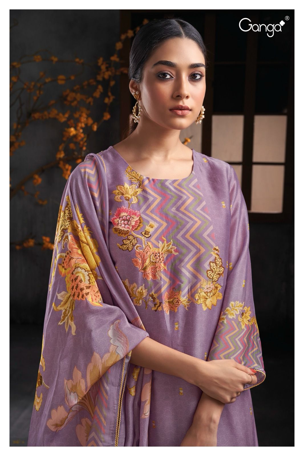 Drew 2093 Ganga Silk Plazzo Style Suits
