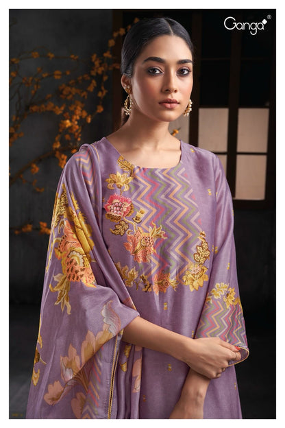 Drew 2093 Ganga Silk Plazzo Style Suits