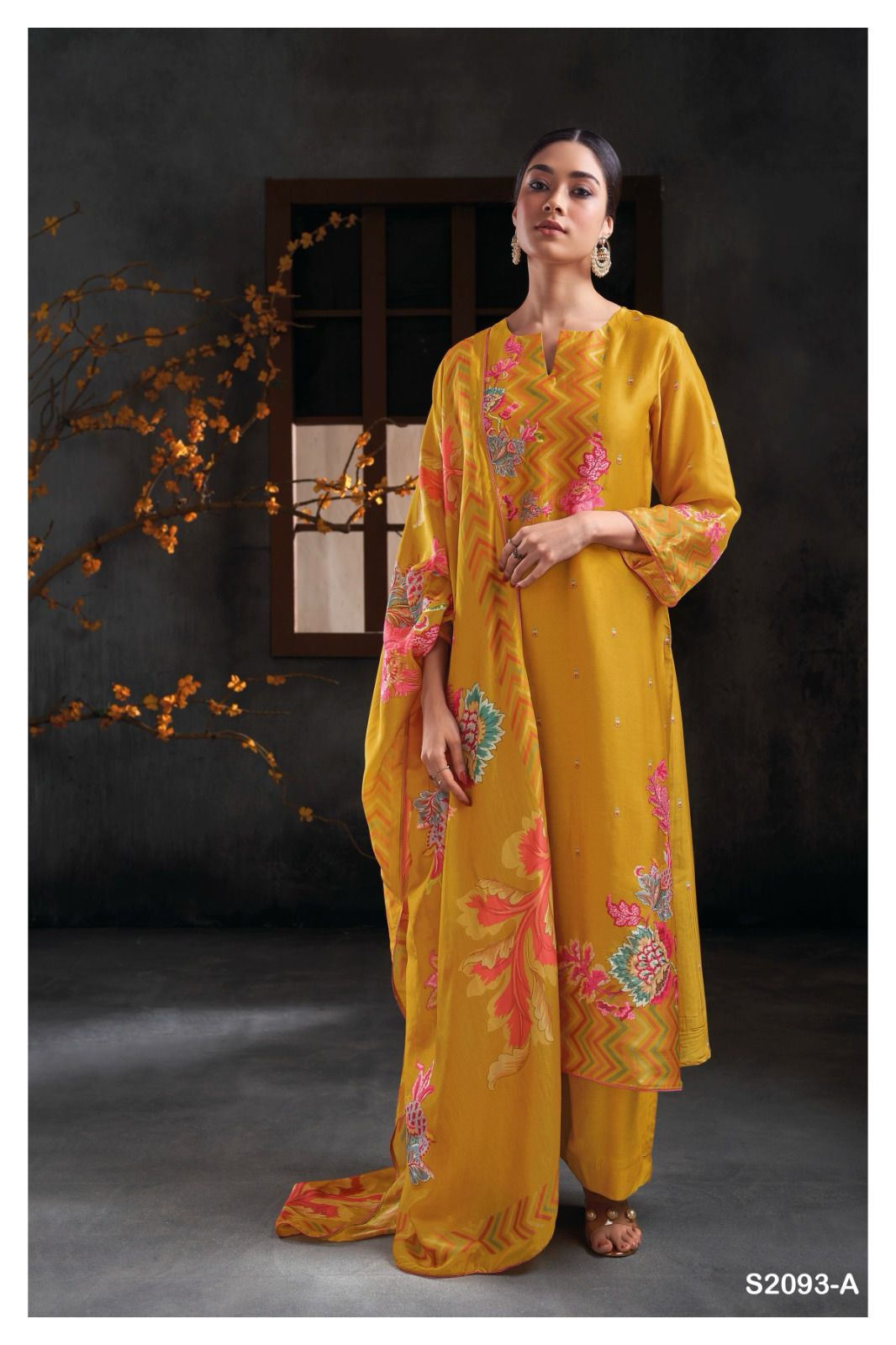 Drew 2093 Ganga Silk Plazzo Style Suits