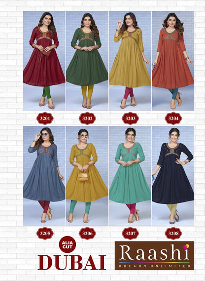 Dubai Raashi Rayon Kurtis