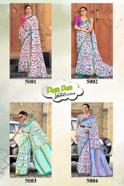 Dumdum Smc Mulmul Cotton Cotton Sarees