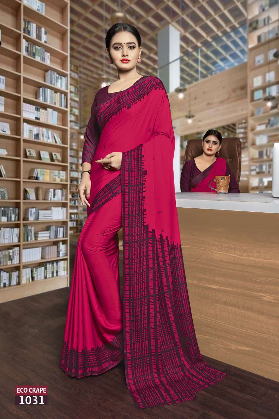 Buy Australian Silk Fabric Multicolor Uniform Wear Printed Saree with  Blouse - 2035_AS online in India | Vimla Prints