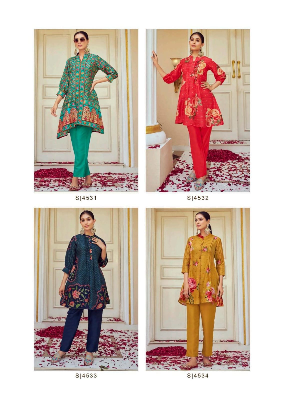 Eesha Sbs Tusser Silk Kurti Pant Set