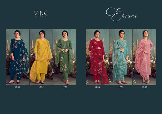 Ehsaas Vink Viscose Readymade Pant Style Suits