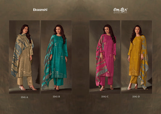 Ekaanshi Omtex Russian Silk Pant Style Suits