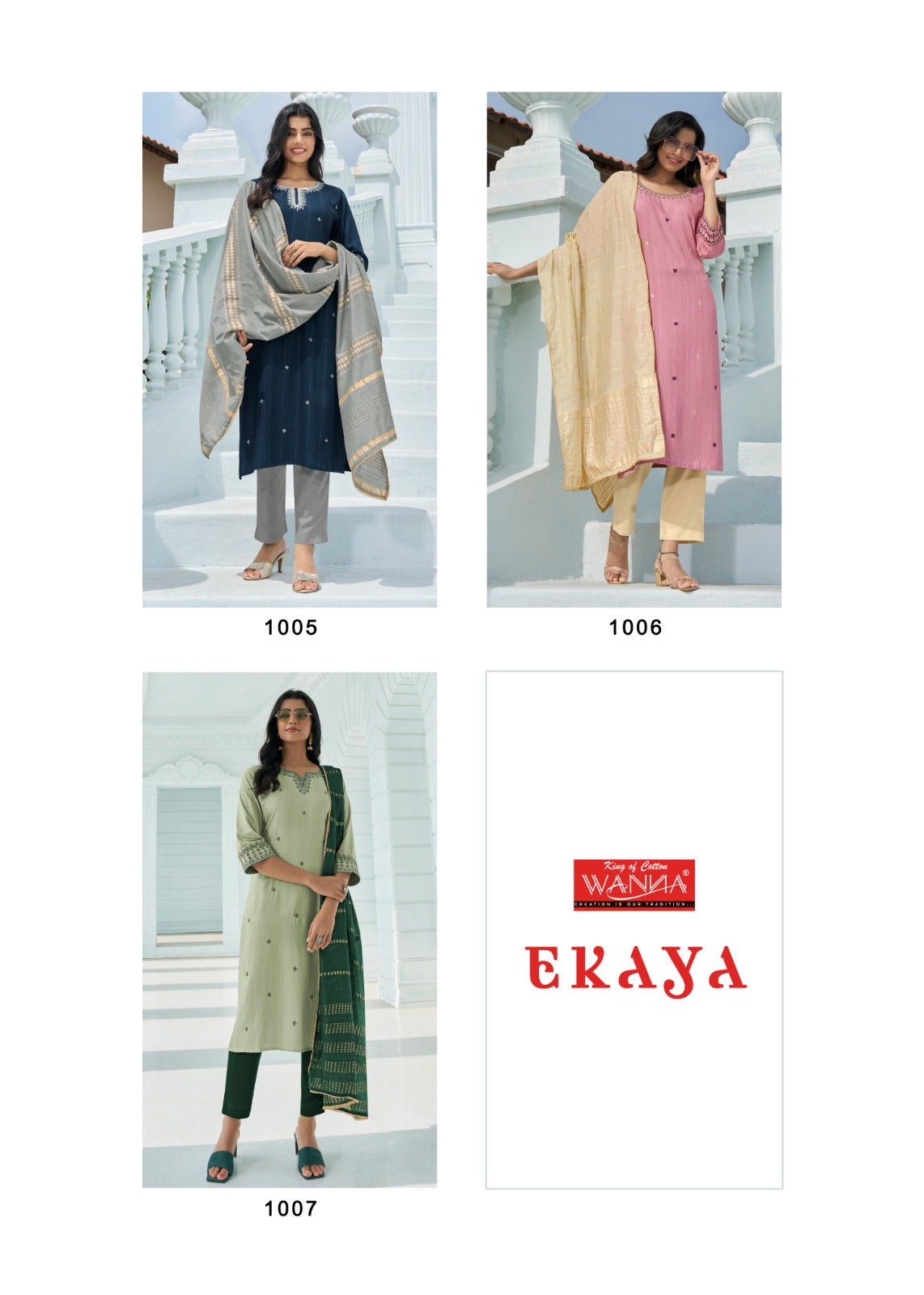 Ekaya Wanna Viscose Readymade Pant Style Suits