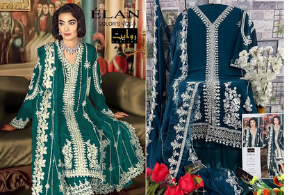 Elan Colors Vol 9 Rawayat Georgette Pakistani Salwar Suits