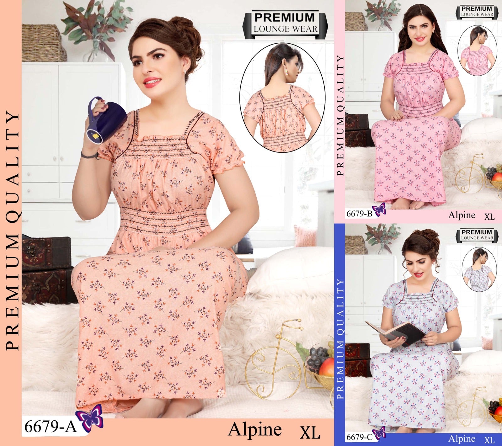 Elastic-2002 Shivani Night Gowns