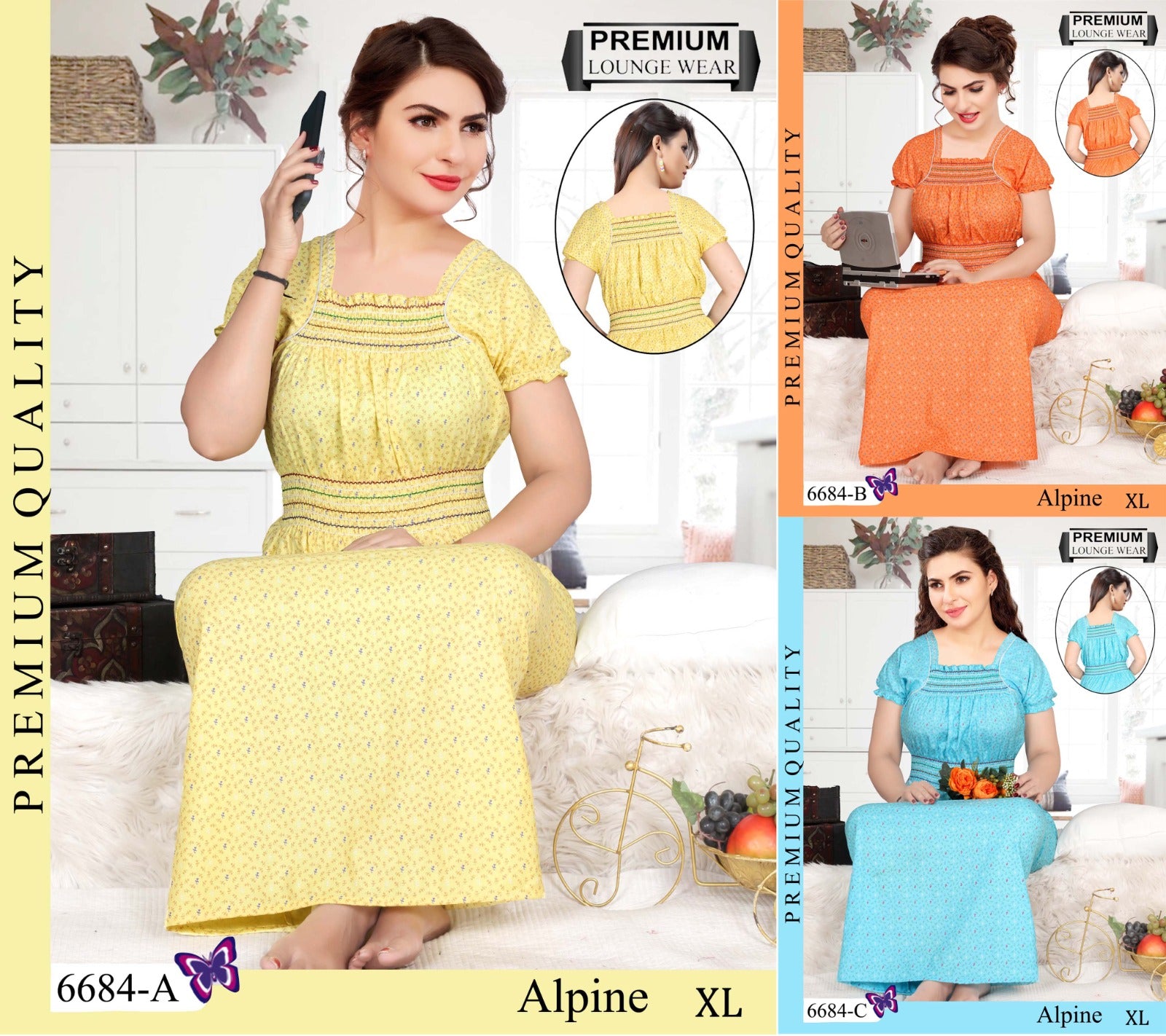 Elastic-2002 Shivani Night Gowns