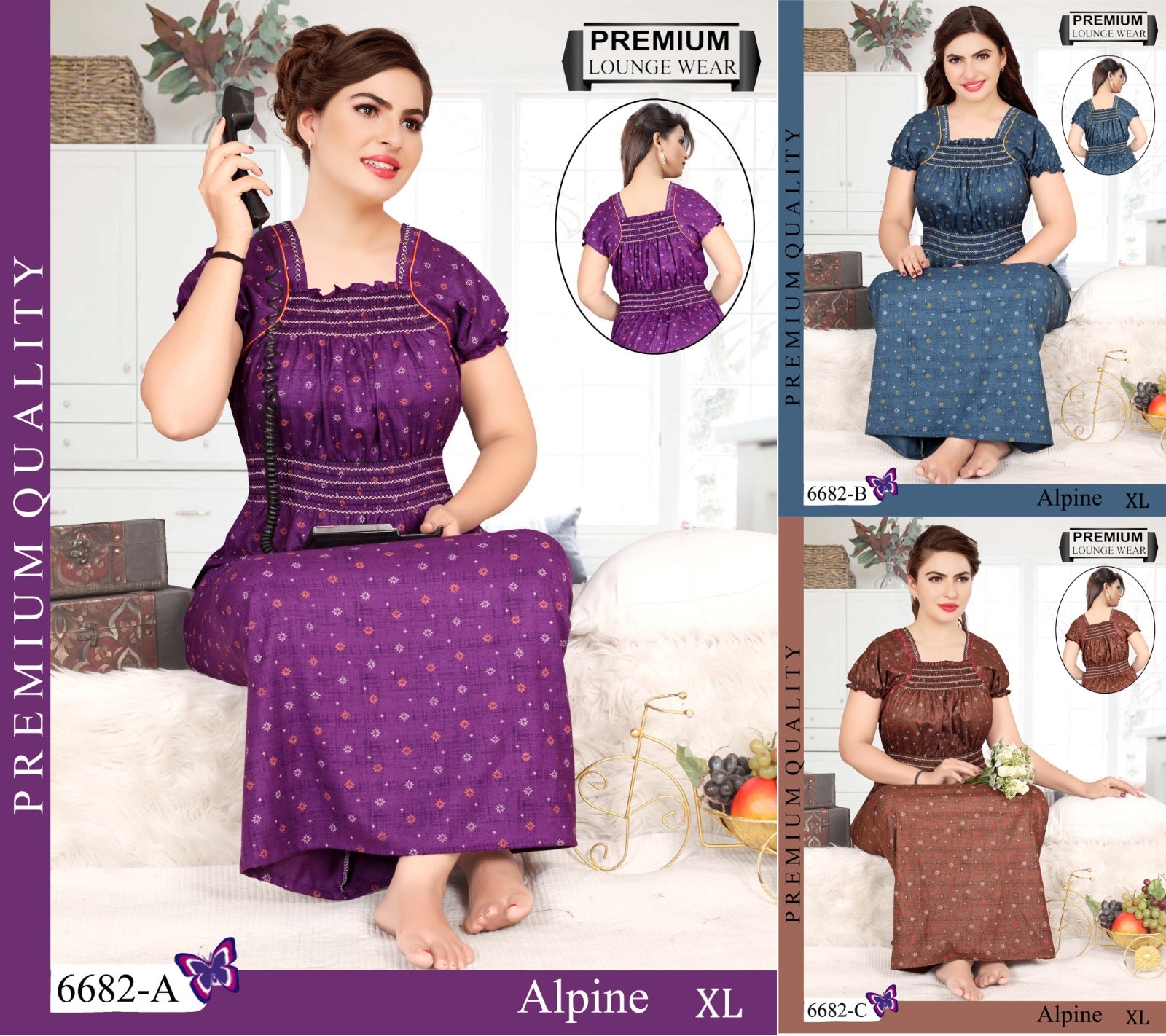 Elastic-2002 Shivani Night Gowns