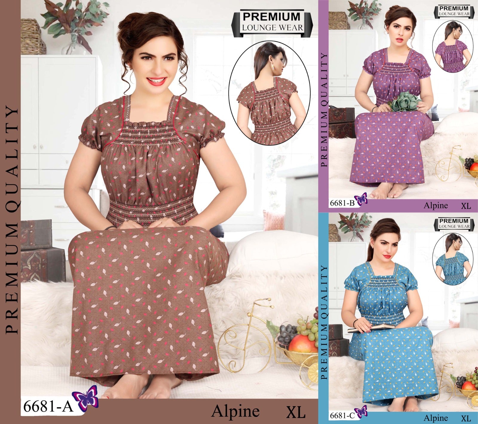 Elastic-2002 Shivani Night Gowns