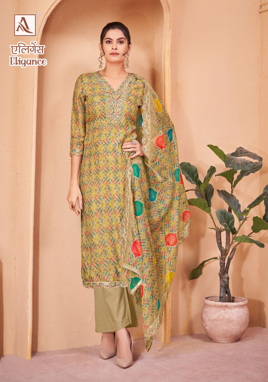 Eligance Alok Organza Pant Style Suits
