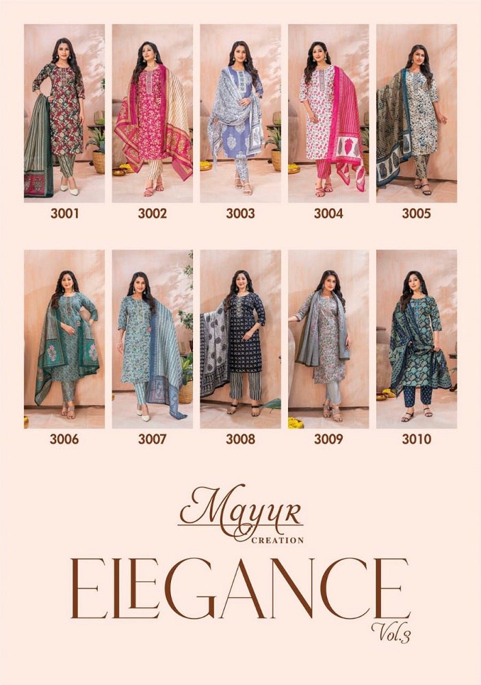 Elegance Vol 3 Mayur Creation Cotton Dress Material