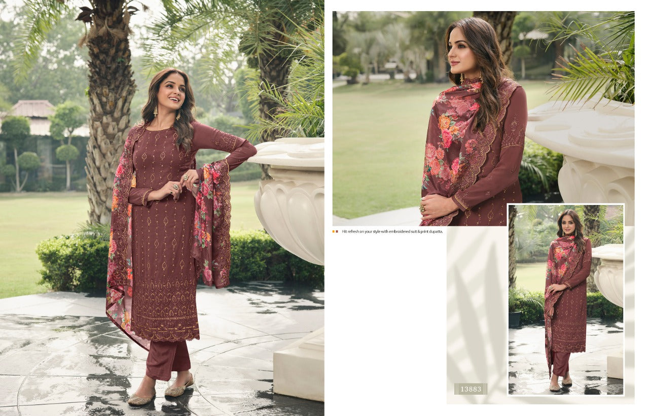 Elegant Vol 3 Zisa Georgette Pant Style Suits