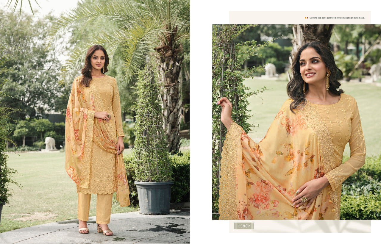 Elegant Vol 3 Zisa Georgette Pant Style Suits
