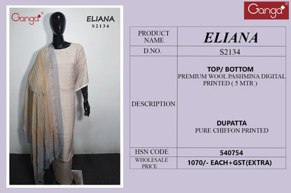 Eliana Ganga Pashmina Suits